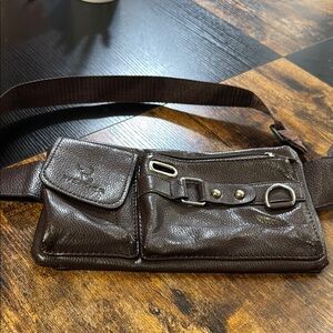 Brown Leather Waist Bag